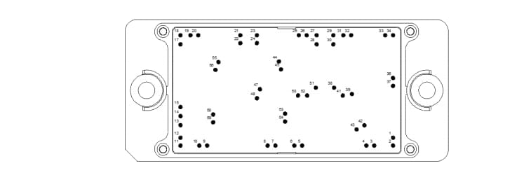 Technische Zeichnung - onsemi NXH300B100H4Q2F2 Q2BOOST-Modul